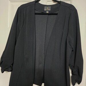 ELLE Black Single-Button Blazer | Women’s Size 8 | Classic Tailored Work Jacket